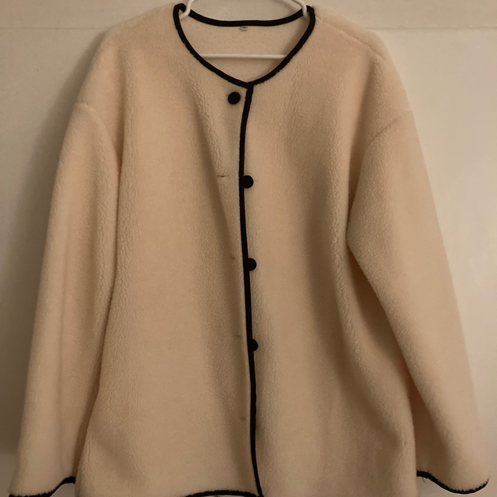 Cream Button-Up Women's Jacket